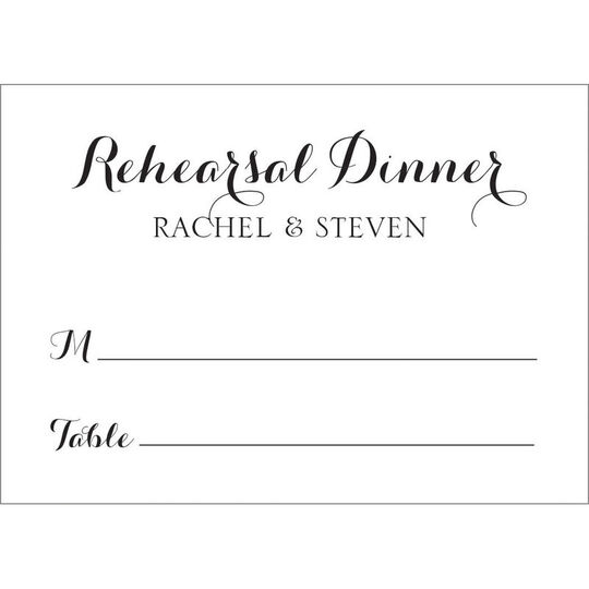 Your Choice of Text Folded Place Cards